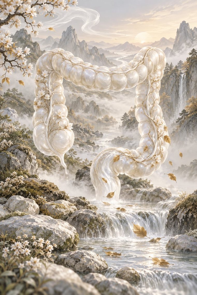Illustration symbolique du méridien du Gros Intestin