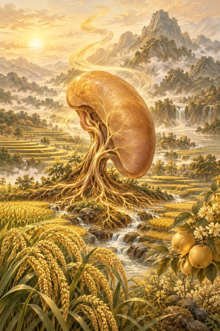 Illustration symbolique du méridien de la Rate-Pancréas