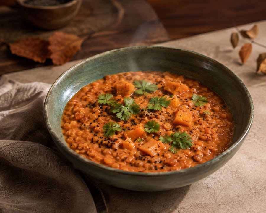 Curry de Lentilles Corail et Potiron