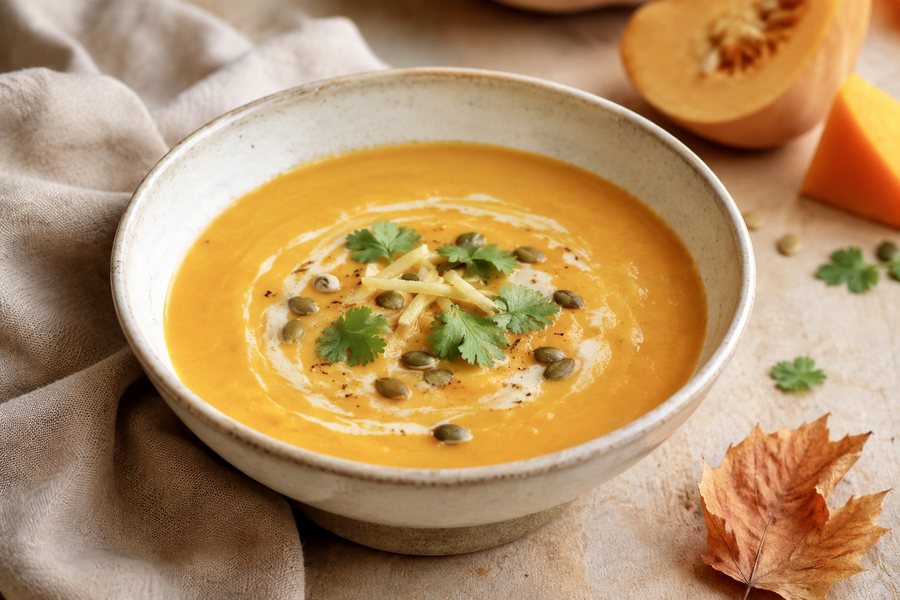 Velouté de Courge, Gingembre & Coriandre
